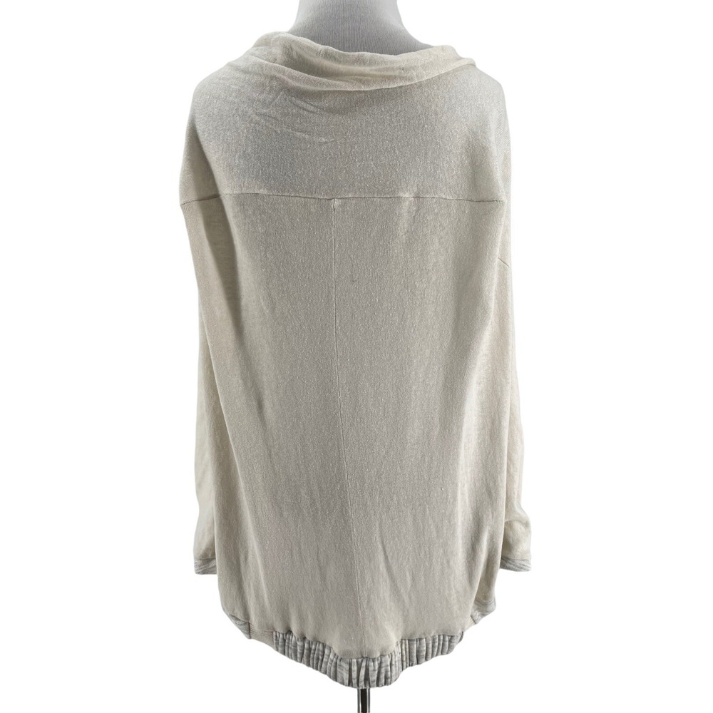 Moth Anthropologie Austral Cocoon Dolan Sleeve Linen Zip Up Cardigan Size Medium - Picture 3 of 5